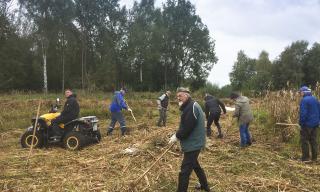 Streuwiesen-Biotoppflege NSG - Abräumen des Heus am 26.09.20 erledigt